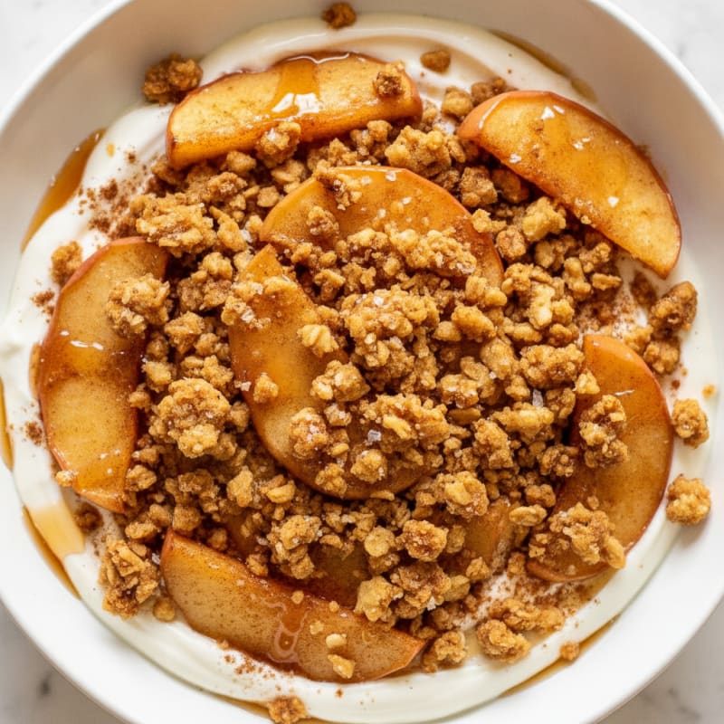 Baked Apple with Cinnamon Crumble
