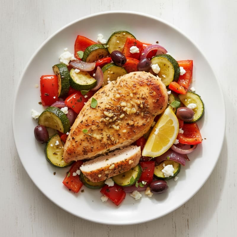 Lemon Herb Chicken Breast with Roasted Vegetables