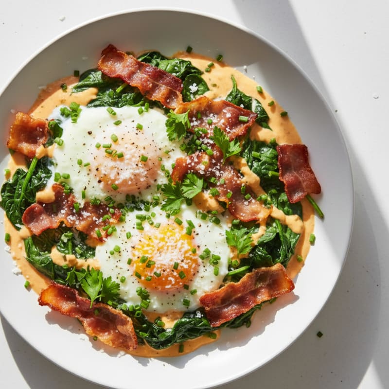 Baked Eggs with Prosciutto and Herbs