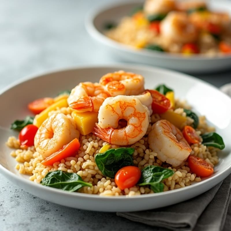 Seafood Saffron Rice with Fresh Vegetables