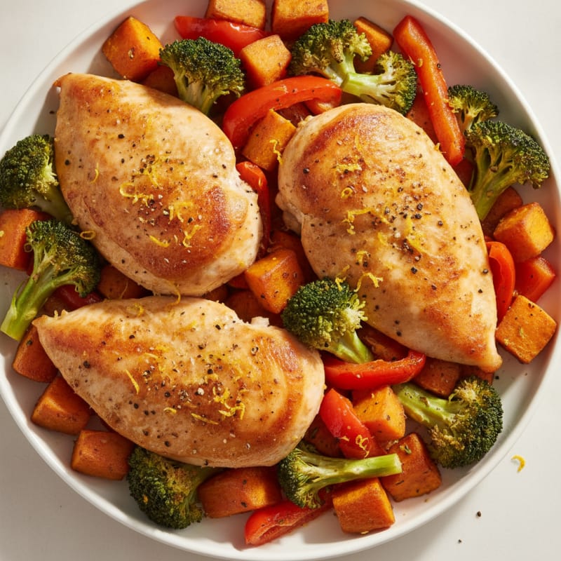 Sheet Pan Lemon Herb Chicken and Veggies