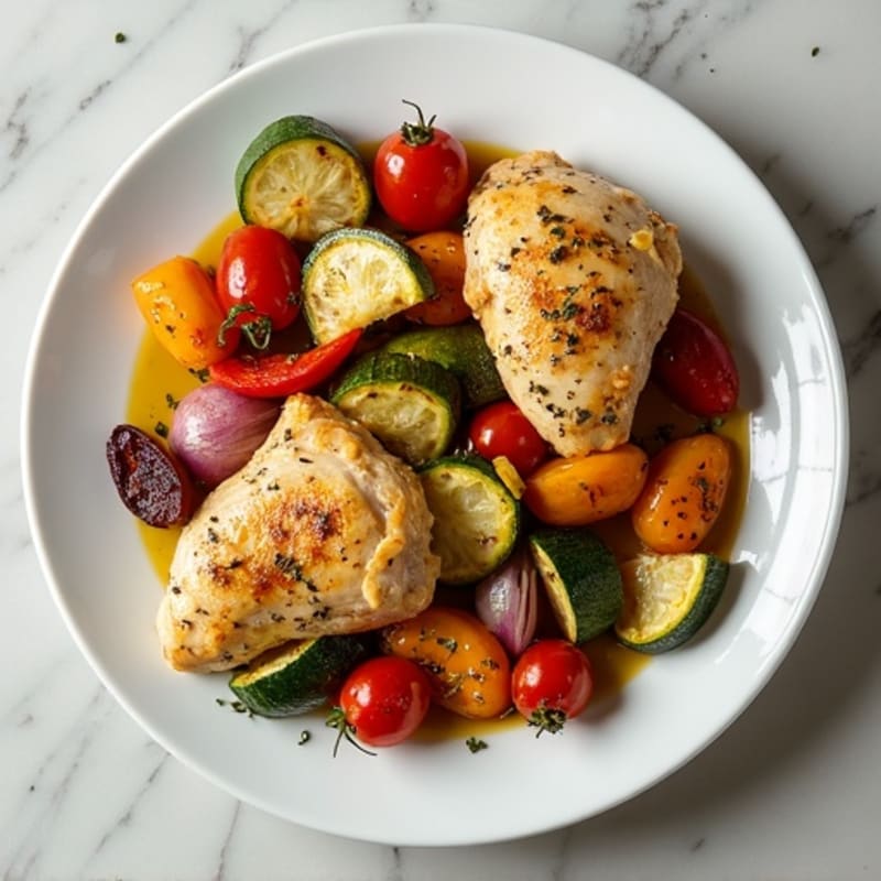 Sheet Pan Lemon Herb Chicken and Crispy Roasted Vegetables