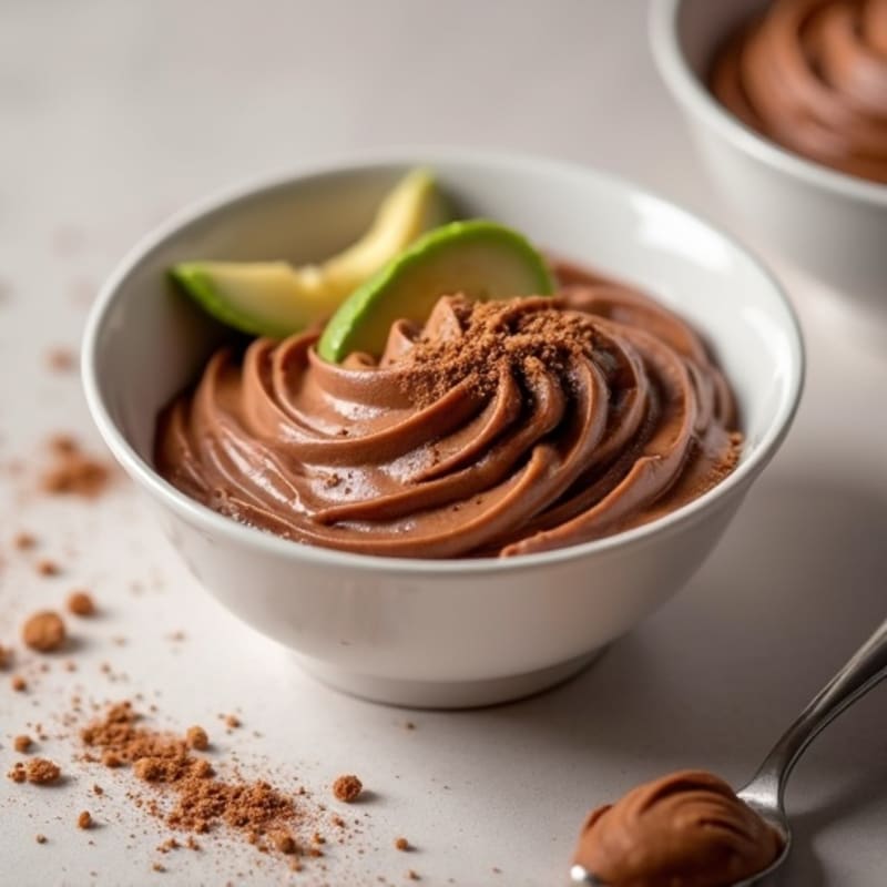 Silky Chocolate Protein Pudding with Almond Butter Swirl