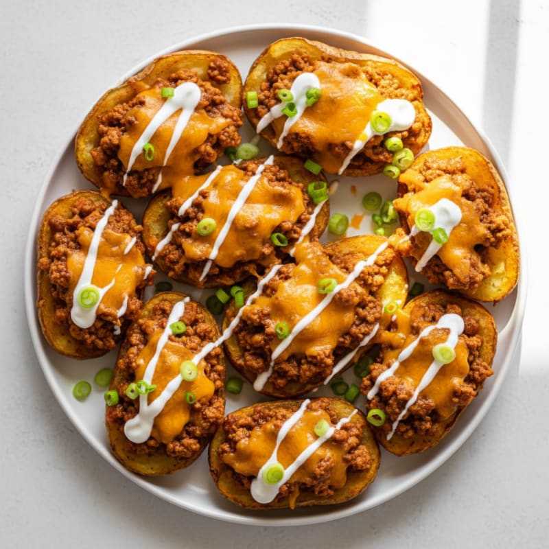 Crispy Chili Potato Skins