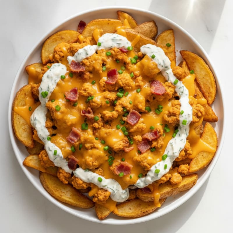 Loaded Bacon Cheese Fries with Ranch