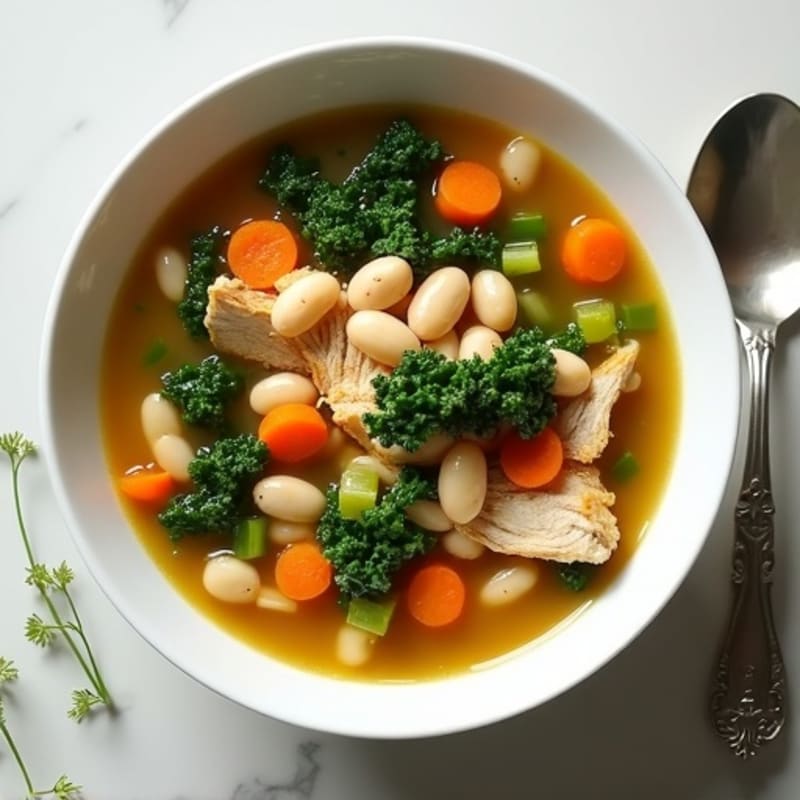 Hearty White Bean Chicken Kale Soup