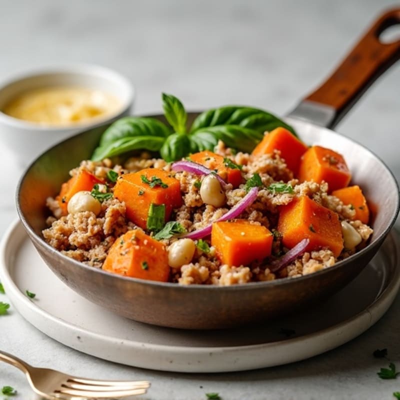 Maple Ginger Turkey Sweet Potato Skillet