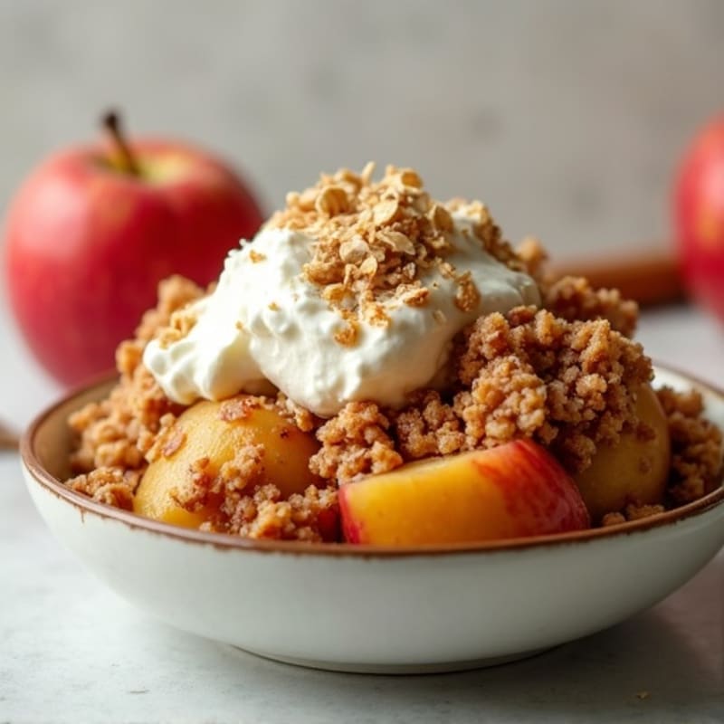 Baked Cinnamon Apples with Crispy Oat Crumble