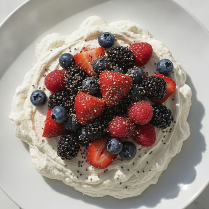 Silky Greek Yogurt Protein Mousse with Berries