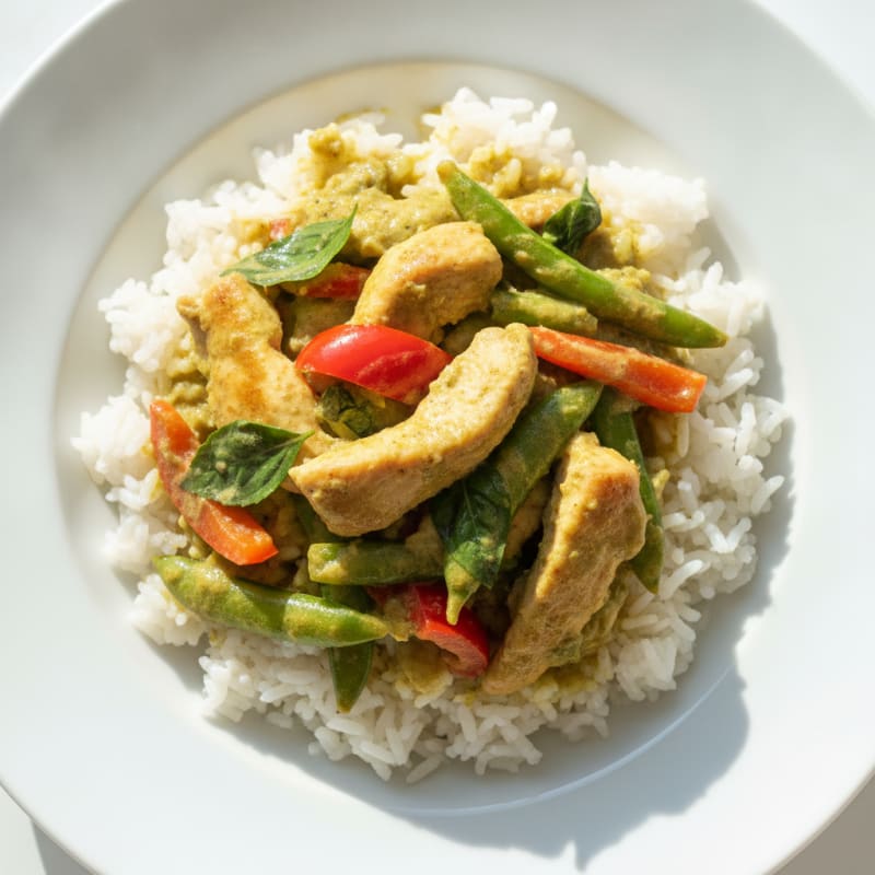 Green Curry Chicken with Jasmine Rice