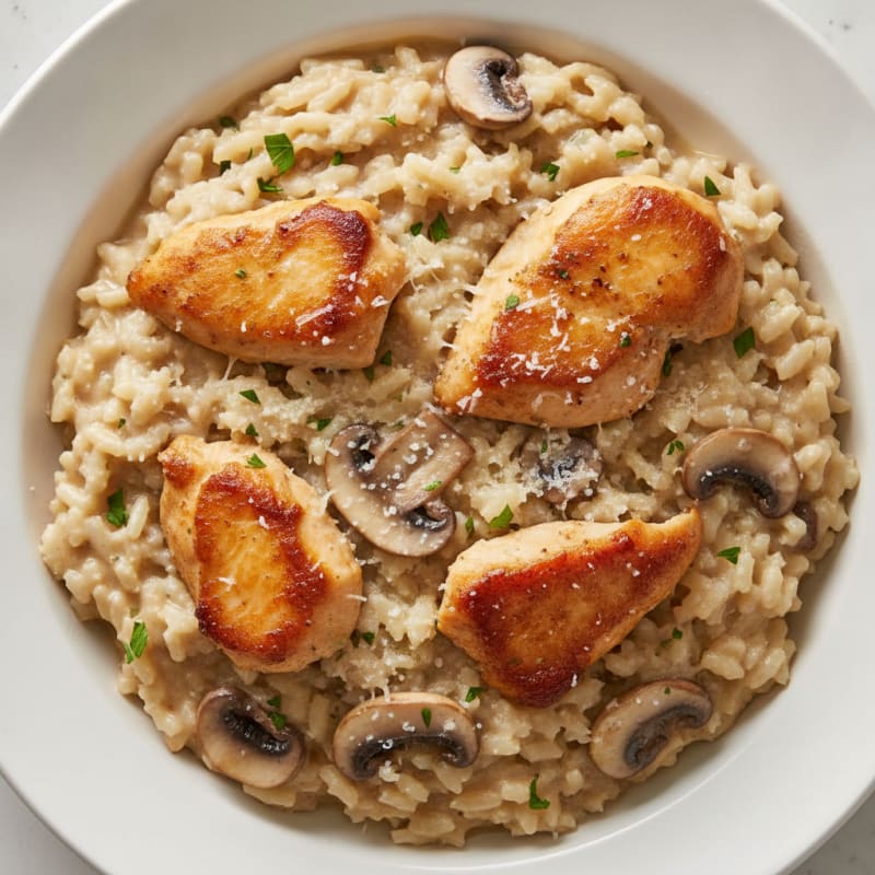 Creamy Parmesan Mushroom Risotto