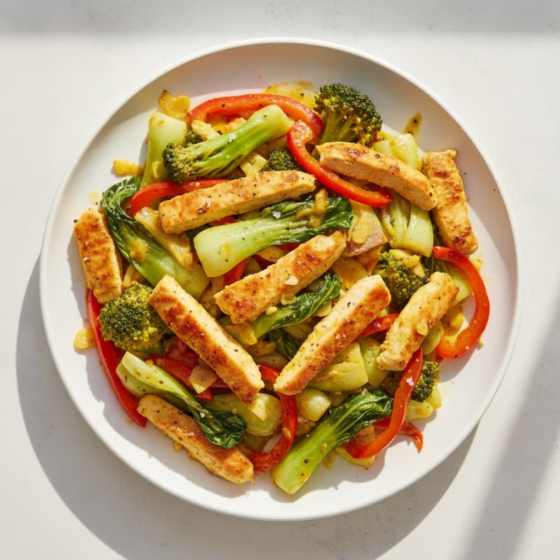 Ginger-Turmeric Chicken and Vegetable Stir-Fry