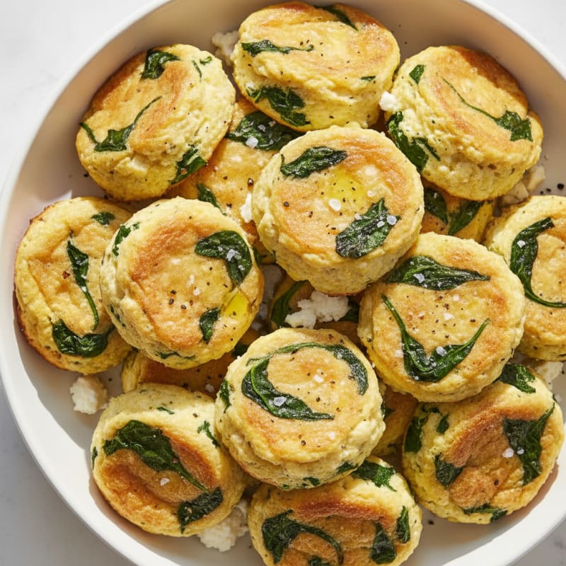 Baked Egg Bites with Spinach and Feta