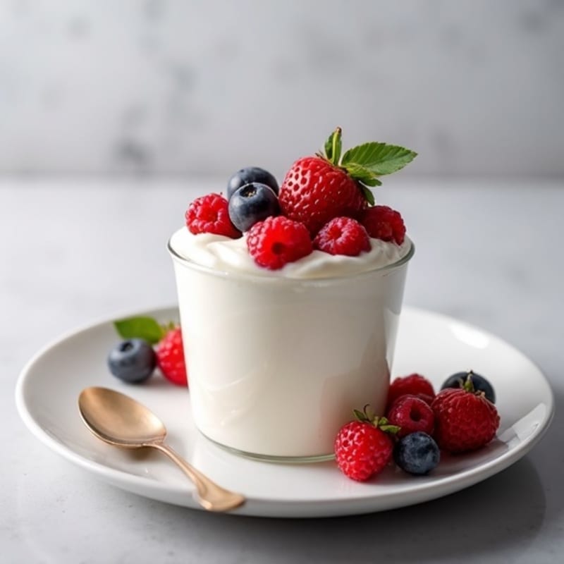 Greek Yogurt Protein Mousse with Berries