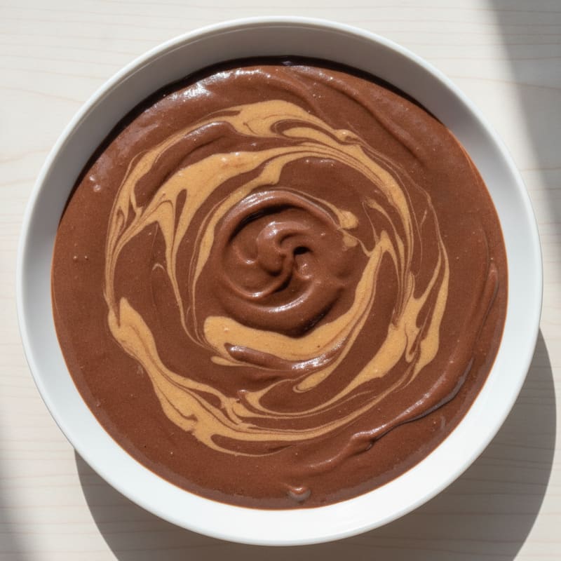 Silky Chocolate Protein Pudding with Almond Butter Swirl
