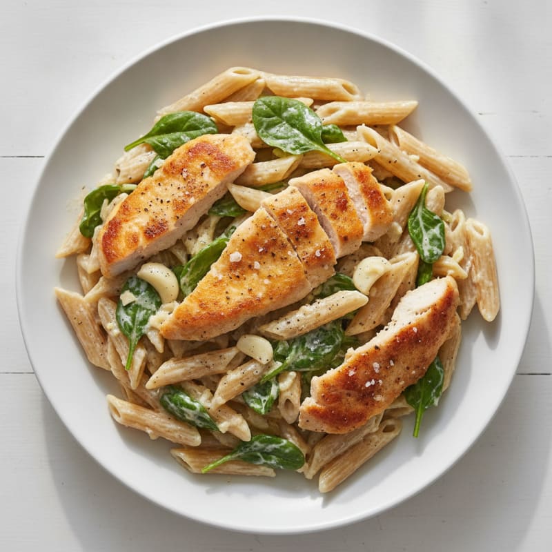 Garlic Parmesan Chicken Alfredo Pasta