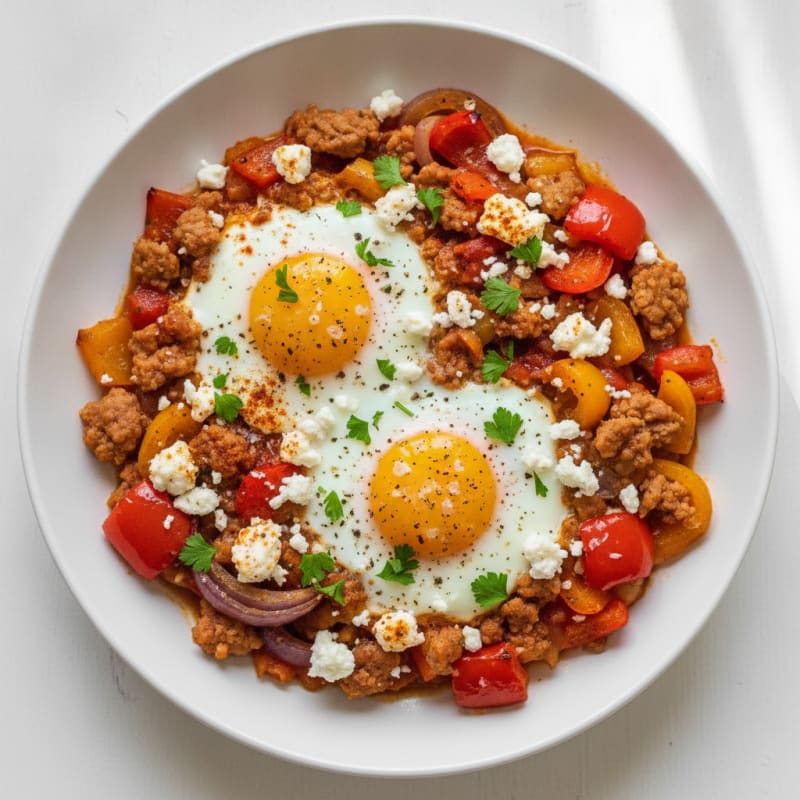Baked Eggs with Roasted Vegetables