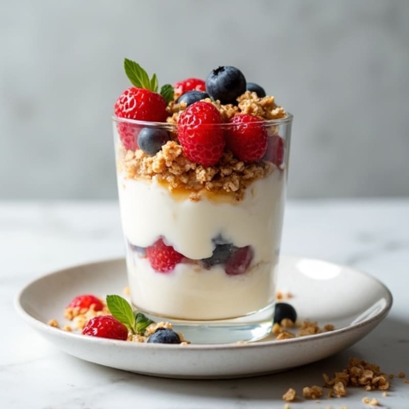 Creamy Greek Yogurt Protein Parfait with Berries