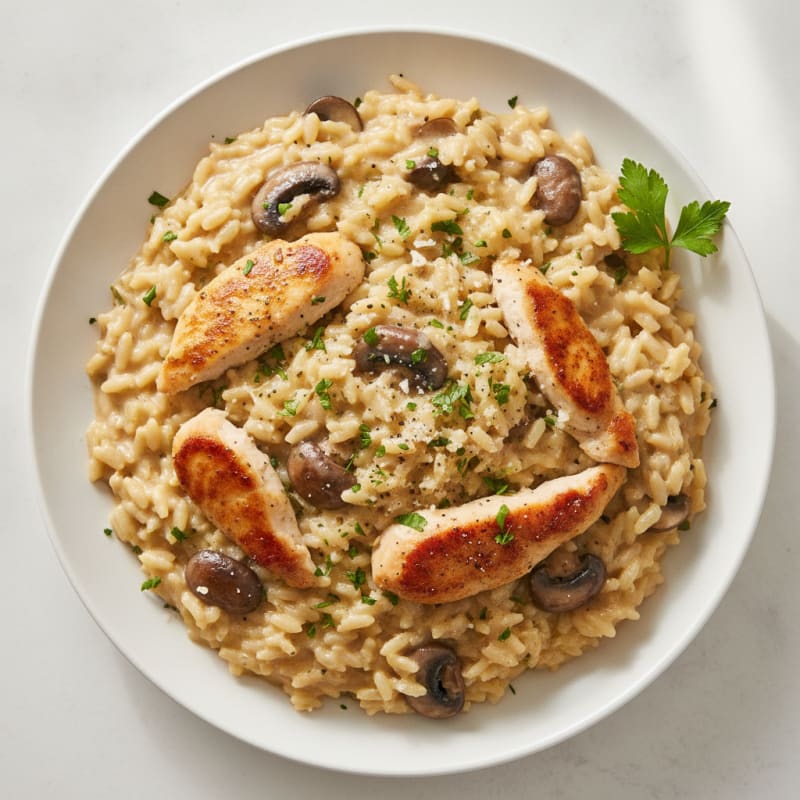Creamy Parmesan Mushroom Risotto