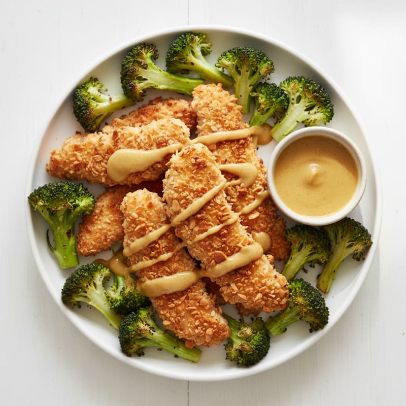 Crispy Baked Chicken Tenders with Honey Mustard
