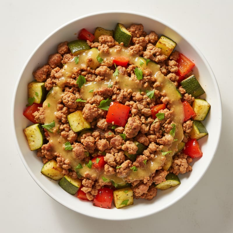 Zesty Ground Turkey & Roasted Veggie Bowls