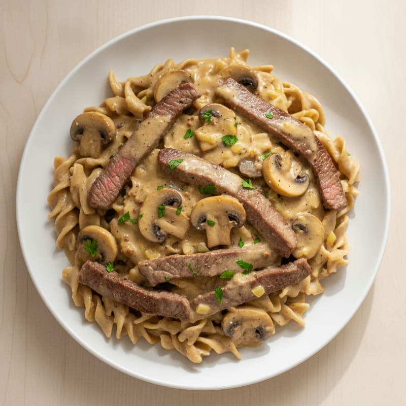 Beef Stroganoff with Mushroom Sauce