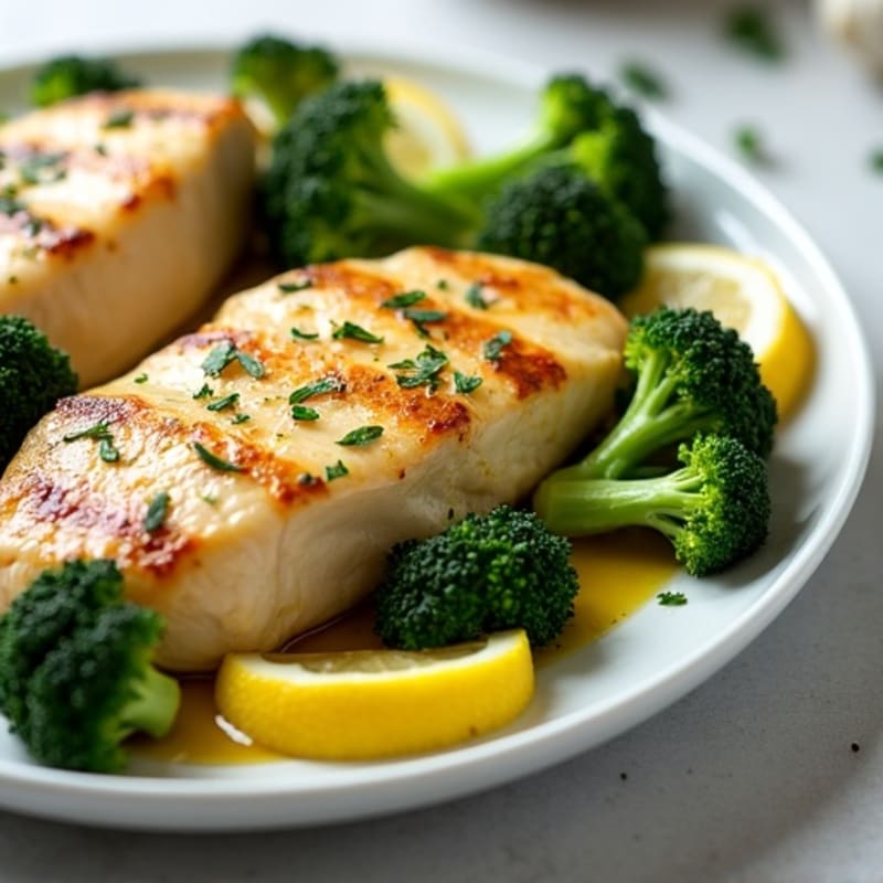 Sheet Pan Lemon-Garlic Chicken and Broccoli