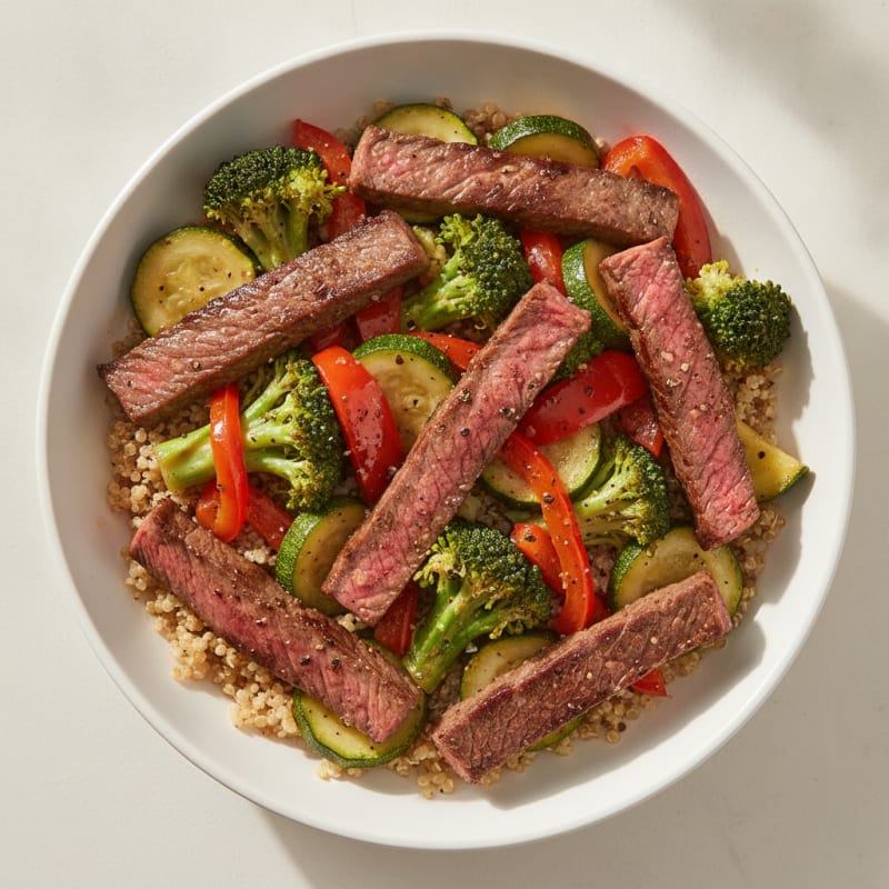 Seared Steak and Veggie Bowl