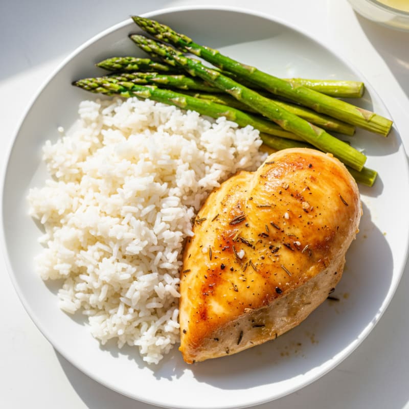 Lemon Herb Roasted Chicken with Asparagus