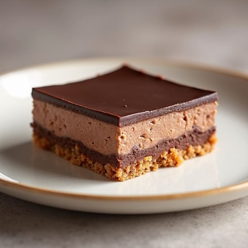 Lightened-Up Dark Chocolate Cheesecake Bars