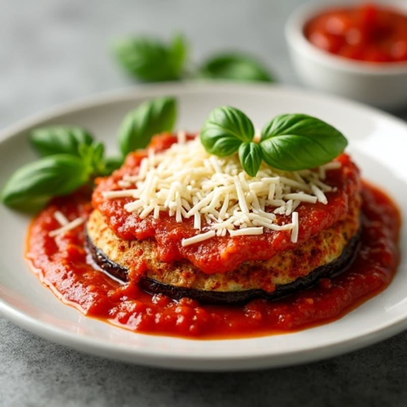 Crispy Baked Eggplant Parmesan with Fresh Marinara