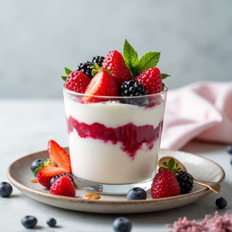 Creamy Greek Yogurt Protein Parfait with Mixed Berries