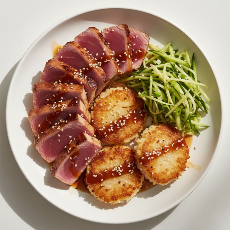Zesty Seared Tuna with Crispy Rice