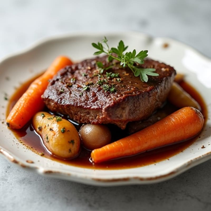 Red Wine Braised Beef with Root Vegetables