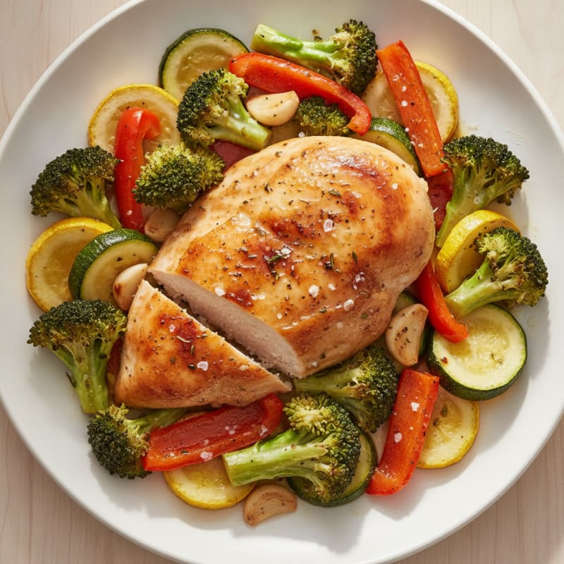 Lemon Herb Roasted Chicken and Veggies