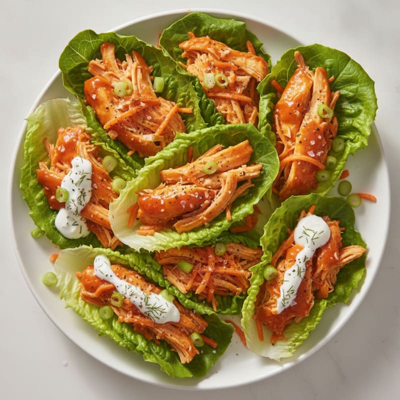 Buffalo Chicken Lettuce Wraps