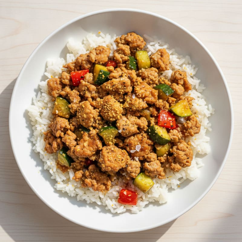 Savory Ground Turkey & Rice Bowl