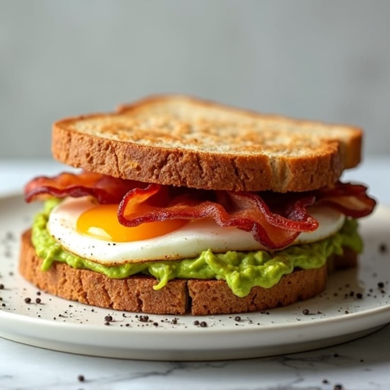 Crispy Turkey Bacon and Smashed Avocado Sandwich