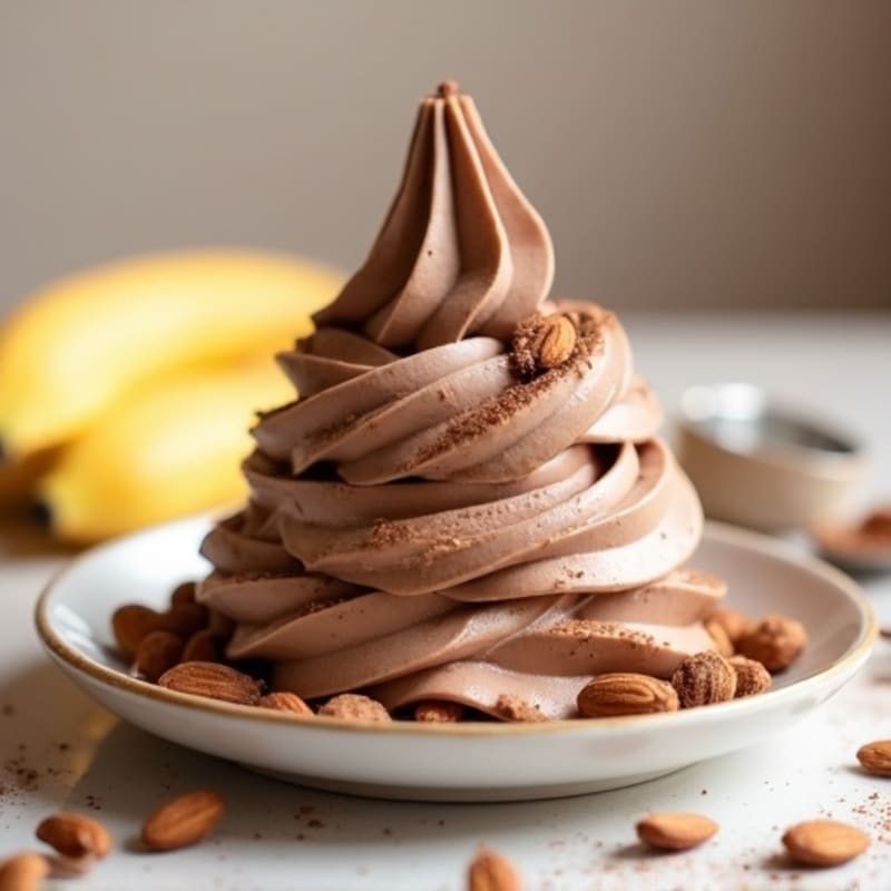 Protein-Packed Chocolate Almond Nice Cream
