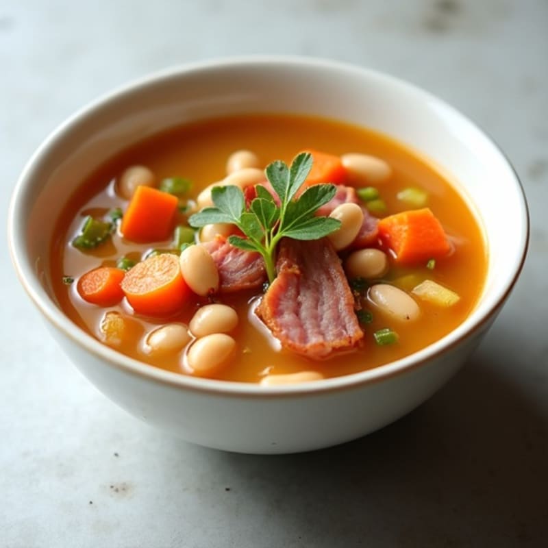 Hearty Smoked Ham and White Bean Soup