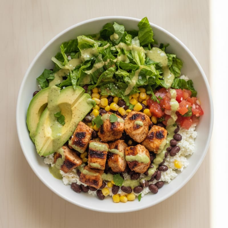 Chipotle Chicken Mexican Cottage Cheese Bowl