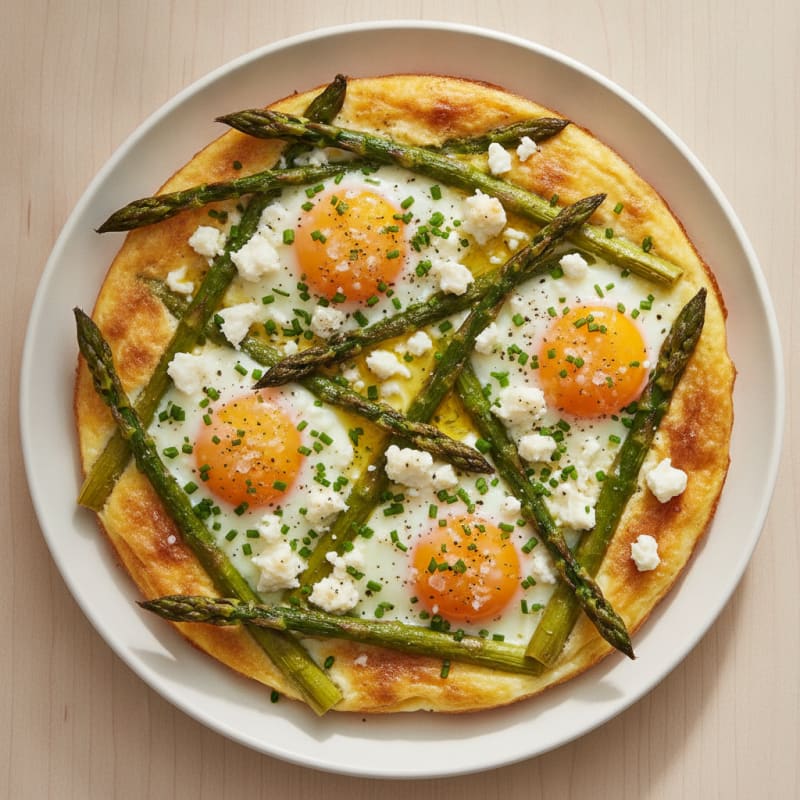 Baked Eggs with Roasted Asparagus