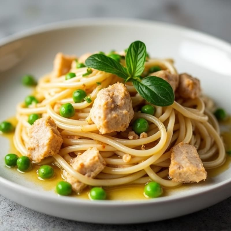 Healthy Creamy Chicken Carbonara with Whole Wheat Pasta