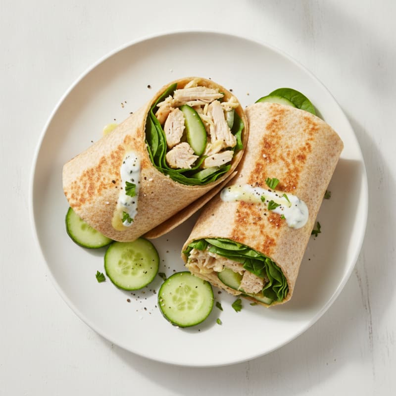 Quick Lemon-Herb Chicken Wraps