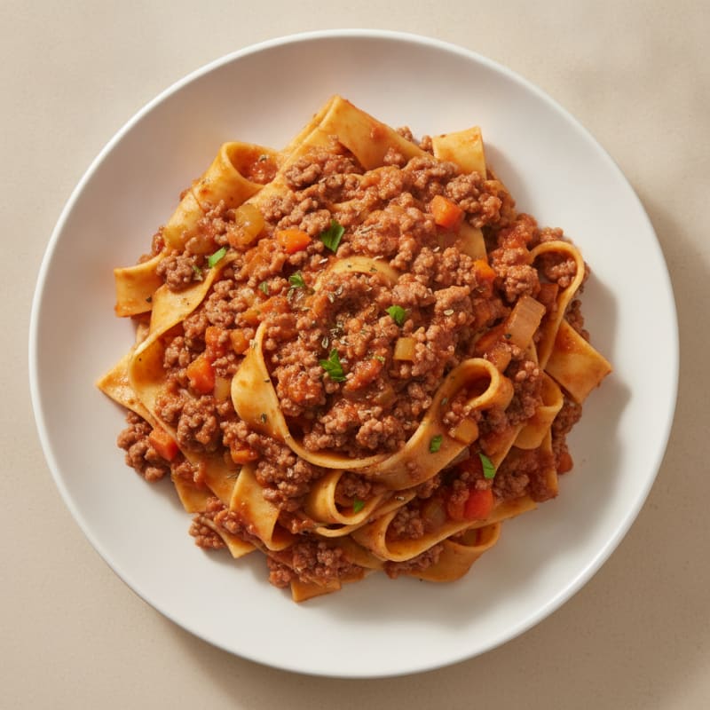 Minced Beef Ragu with Pappardelle