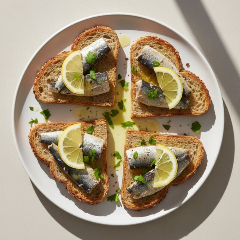 Sardine Toasts with Lemon and Parsley