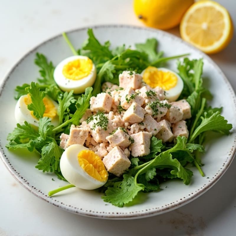 Creamy Lemon Dill Tuna Salad with Crisp Greens