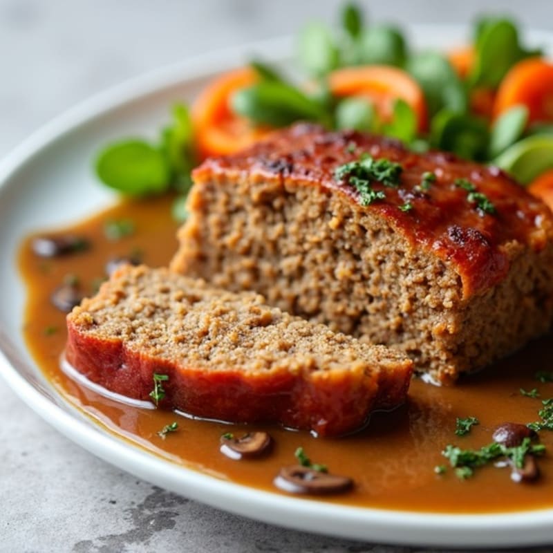 Healthy Lean Meatloaf with Savory Gravy