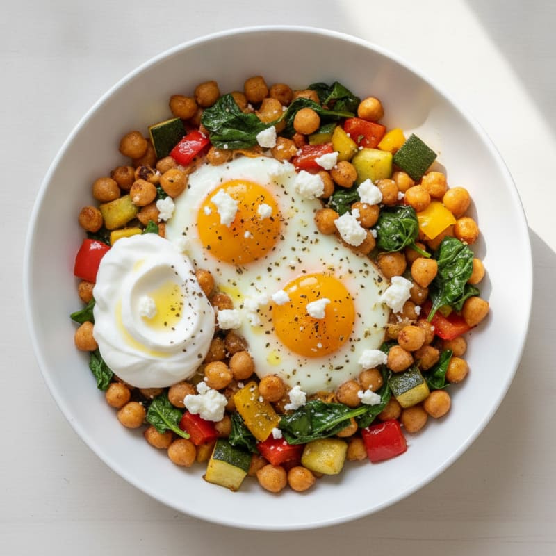 Baked Eggs with Roasted Vegetables