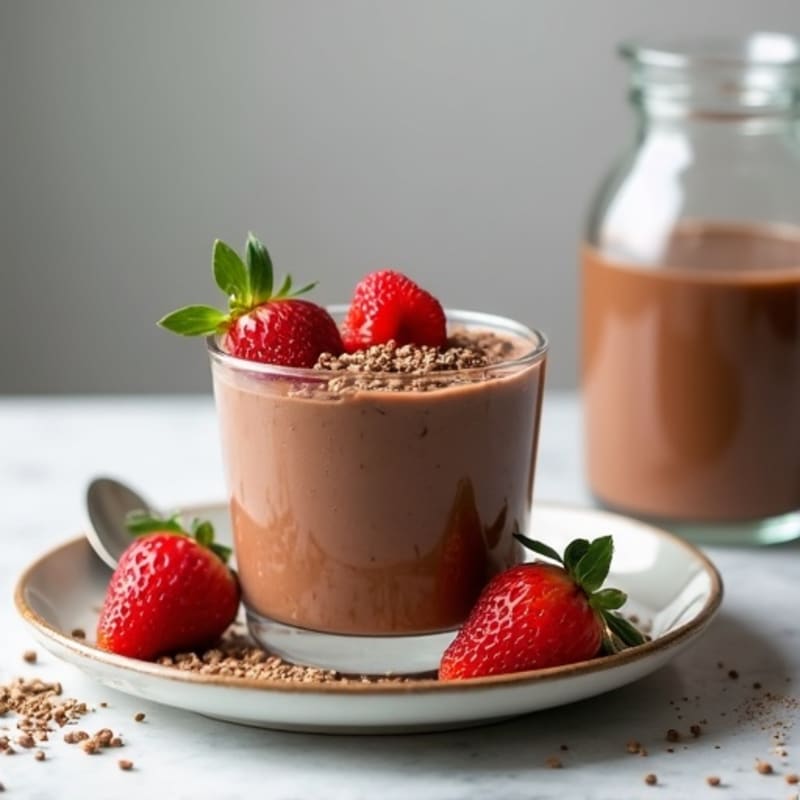 Silky Chocolate Protein Mousse with Chia Seeds